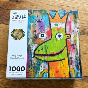 Cross & Glory Frog King's Colorful Realm 1000-Piece Puzzle - Bright Green